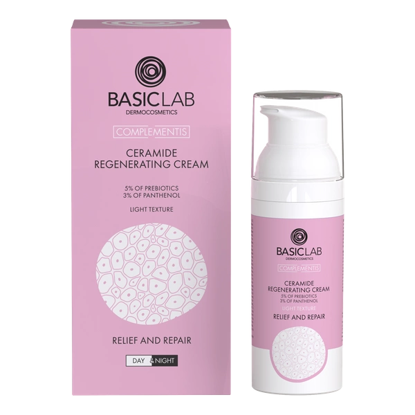 Reparierende Ceramid Creme mit 5% Prebiotik und 2% Panthenol - leicht