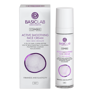 Aktiv glättende Tagescreme mit 0,3% reinem Kupferpeptid