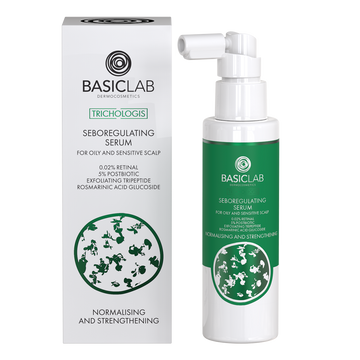 Sebumregulierendes Serum für fettige und empfindliche Kopfhaut, 0,02% Retinal, 5% Postbiotikum, exfolierendes Tripeptid, Rosmarinsäure‑Glucosid