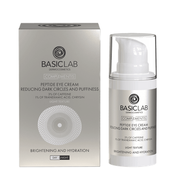 Peptid-Augenringe-Creme mit 3% Koffein, 1% Tranexamsäure und Chrysin – leicht