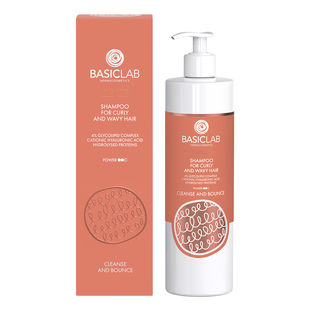 Wellen & Locken Shampoo mit 4% Glykolipid-Komplex, kationischer Hyaluronsäure und hydrolysierten Proteinen