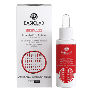 Stimulierendes Serum gegen Haarausfall mit 5% Exosomen-Peptid-Komplex, 1% Adenosin, Biotinyl-Peptid und Kopexil